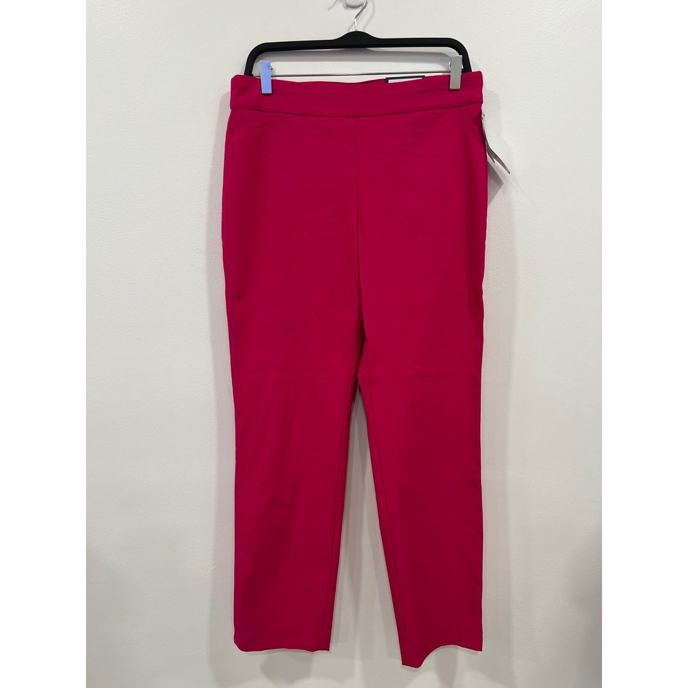 Charter Club Cambridge Skinny Pants Women 12 Moroccan Pink New Tummy Slimming